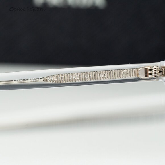 Prada Men Eyeglasses Crystal Demo Square PR14WVF 2AZ1O1 BRAND NEW - Picture 5 of 8